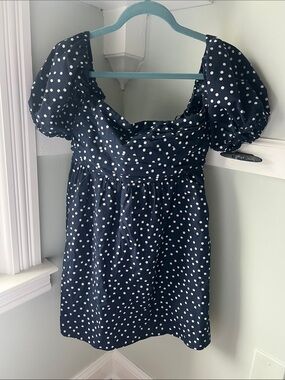 Abercrombie & Fitch Navy Polka Dot Mini Dress